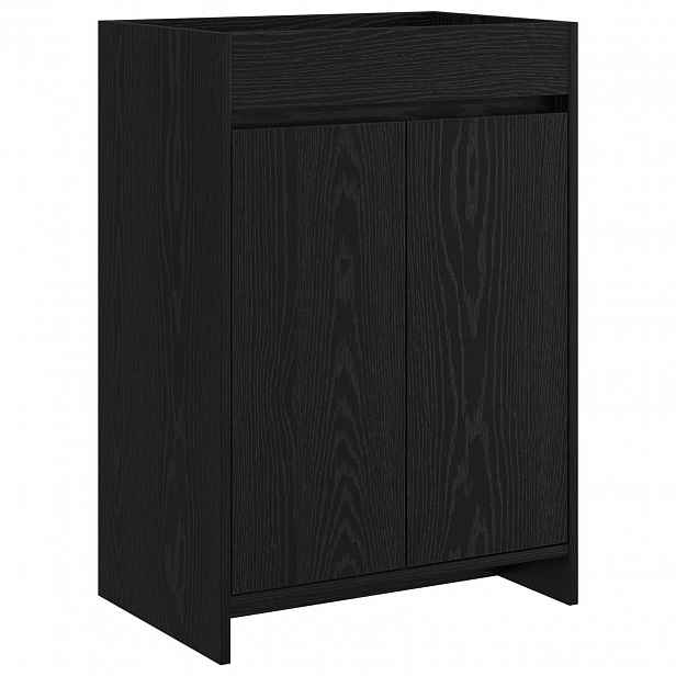 vidaXL Koupelnová skříňka pod umyvadlo Černý dub 56 x 37,5 x 81 cm