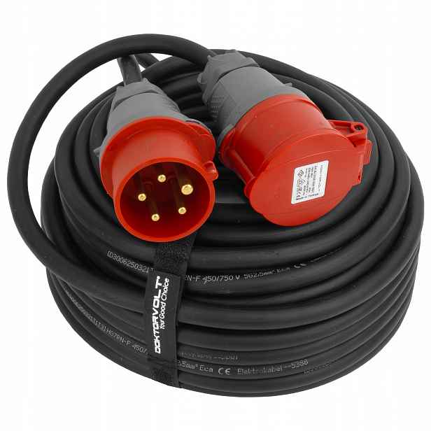 Prodlužovací Kabel 25 m 400V Cee 16A 5P IP44 gumový kabel H07RN-F 5x2,5