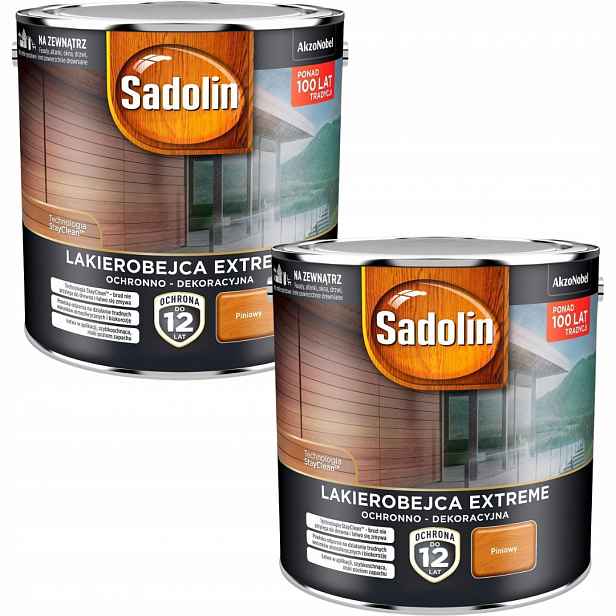 Set Sadolin Lakobejca 2x2,5L Extreme Na Dřevo Piniový 5L
