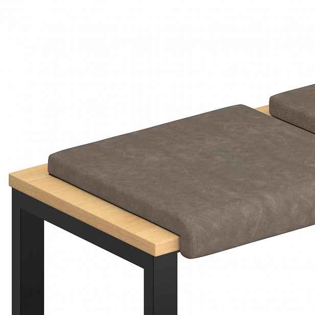 vidaXL Polštář na lavici 2 ks Umělá kůže Šedá Hloubka 35 cm