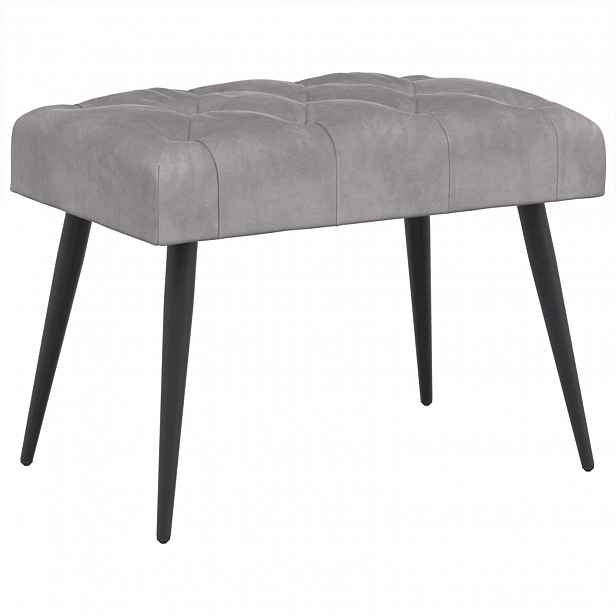 vidaXL Lavice s knoflíkovým prošíváním Světle šedá 60 x 40 x 45 cm