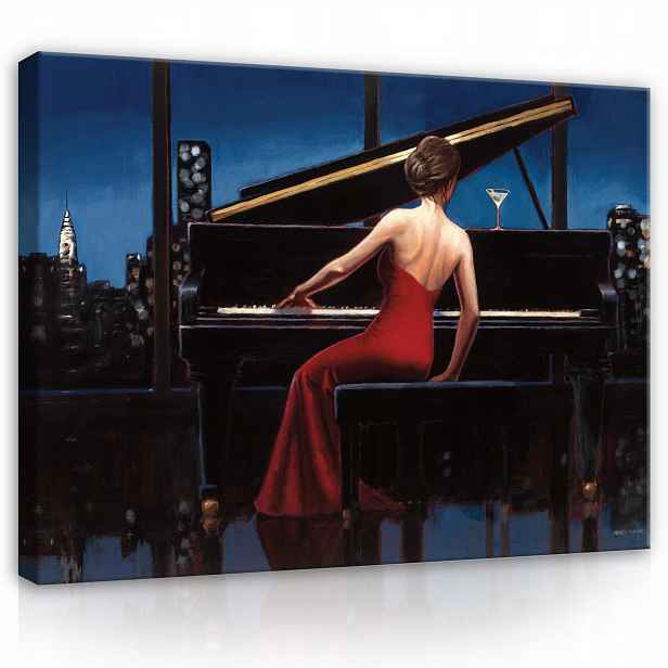 Obraz Žena Hudba Piano Abstrakce Moderní Do Ložnice Velký 100x70