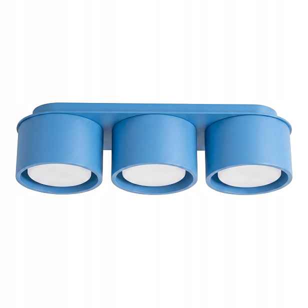 Sollux Lighting stropní spot minimalistický modrý 3xgx53 10w modo