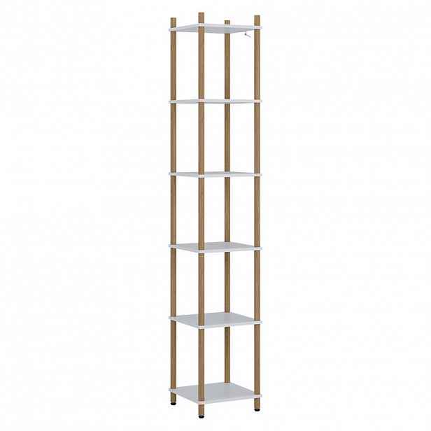 Vicco ROHOVÁ POLICE Bivio Bílá/borovice 30 x 163.5 cm 6 polic