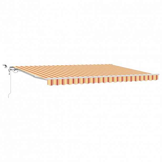 vidaXL Stahovací markýza Žlutá a oranžová 450 × 350 cm Polyester