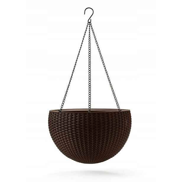 Závěsný Květináč Keter Rattan 8.6 L Bronzový