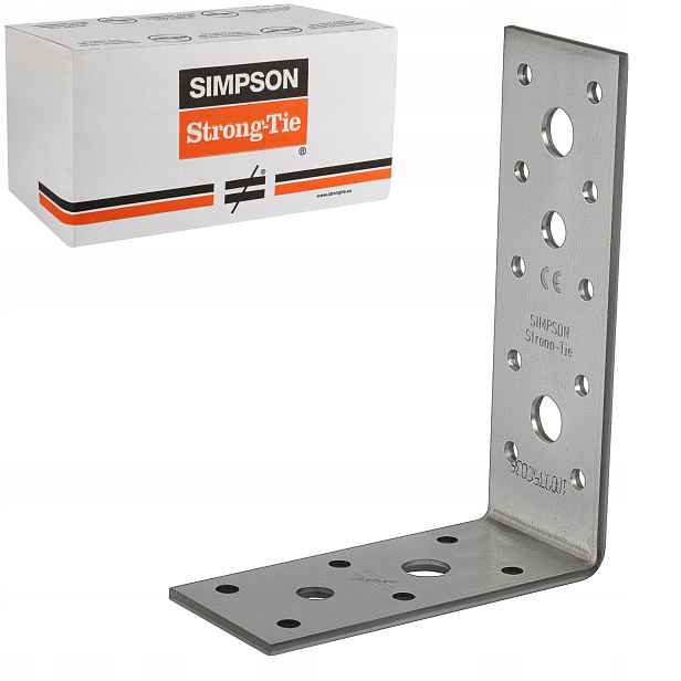 Tesařské spojky úhelníky 119x91x40 x3 mm 100st ocelové Simpson AG40312