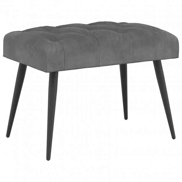 vidaXL Lavice s knoflíkovým prošíváním Tmavě šedá 60 x 40 x 45 cm