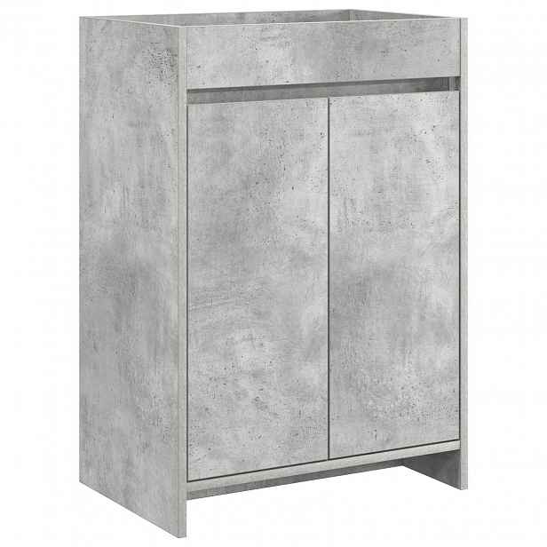 vidaXL Koupelnová skříňka pod umyvadlo Betonově šedá 56 x 37,5 x 81 cm