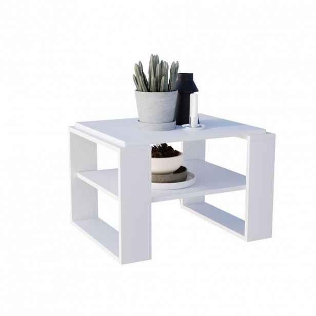 CraftPAK KONZOLOVÝ STOLEK z dřevotřísky, obdélníkový, stabilní, bílý, 44/54/63 cm