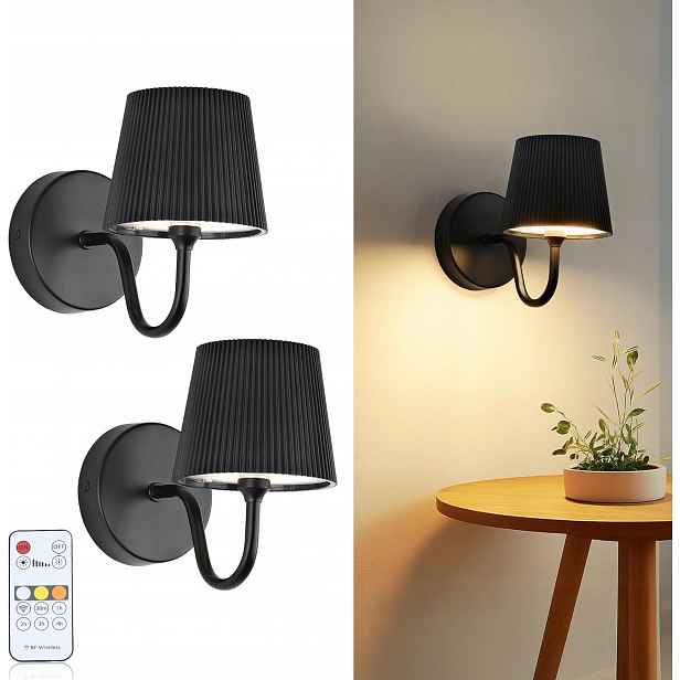 Nástěnné Led svítidlo Bezdrátové 2 ks 5200 mAh Dálkový Ovladač Magnetické