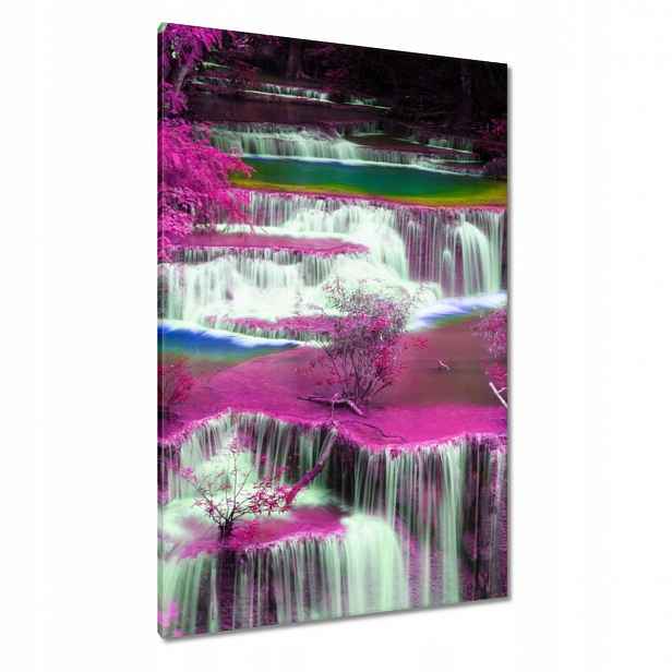 Obrazy 80x120 Fialový vodopád