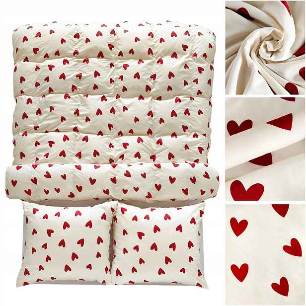 Povlečení 220x200 povlečení na polštáře 70x80 komplet Eusebia Home v Srdci