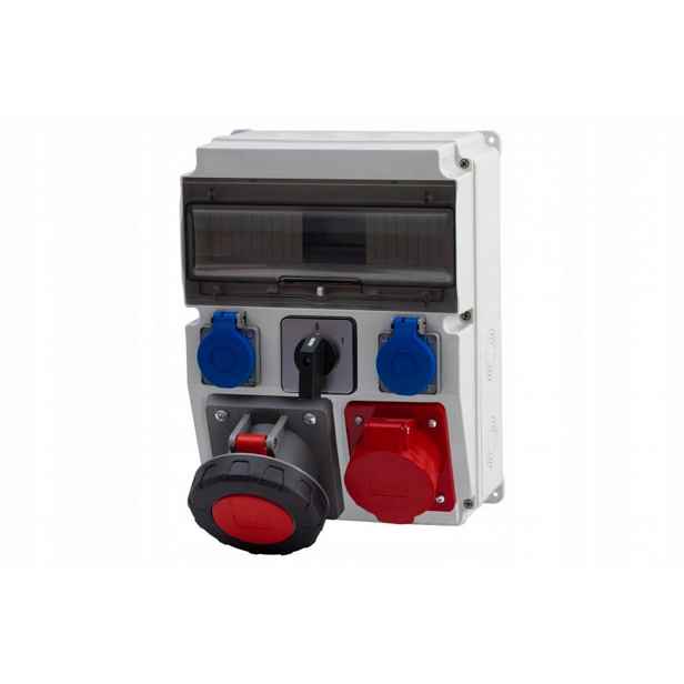 Rozvaděč Caja 32A/5P, 63A/5P, 2x230V, 0/1 12M IP65