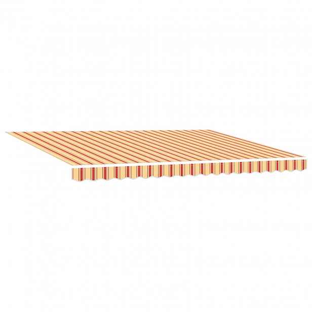 vidaXL Stahovací markýza Žlutá a oranžová 450 × 350 cm