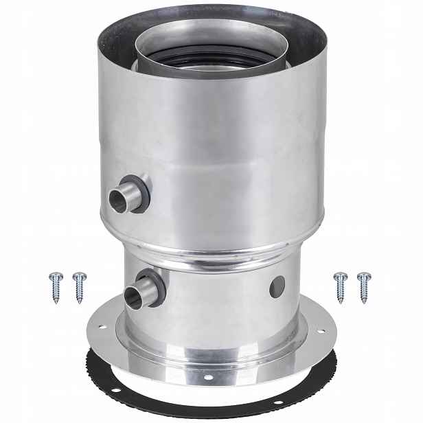 Adaptér turbo 60/100 na 80/125 s odkapávačem pro kotle Saunier Duval