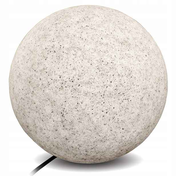 Venkovní zahradní lampa Kamenná pozemní koule Kámen E27 IP65 28 cm Šedá