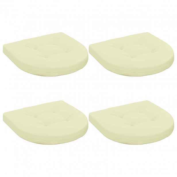 vidaXL Polstry ve 4 kusech 4 ks 100% polyester Krémová 45 x 45 x 5 cm