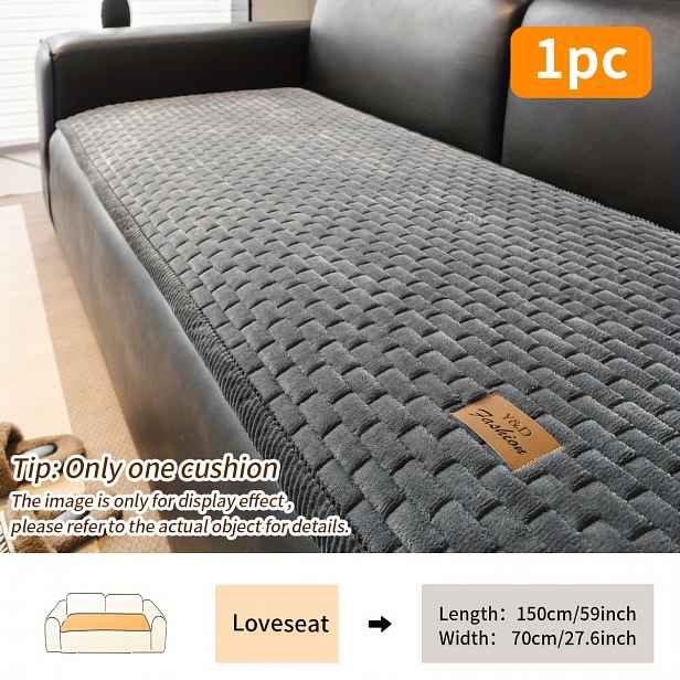 TEMU 1 ks Flanelový polštář na pohovku, prošívané zpracování, moderní minimalistický styl, cihly, podzimní a zimní plyš, výplň z polyesteru, technika