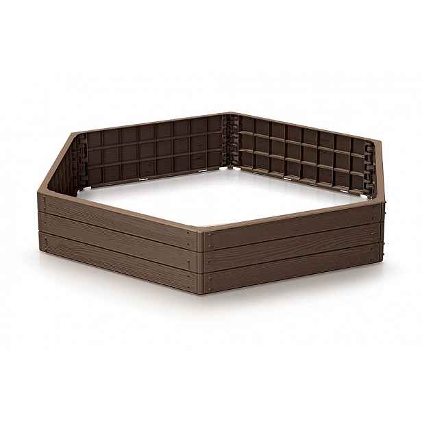 Vyvýšený záhon BASE WOODY, hnědá 148 x 129 x 25 cm PRIBWH-7587U