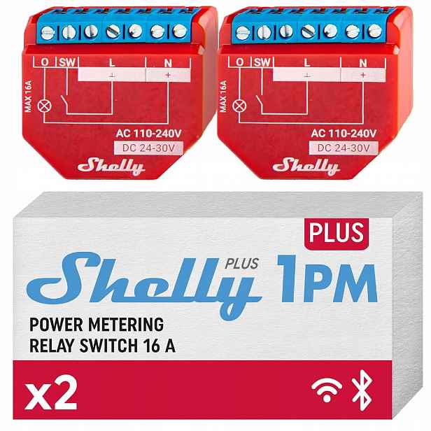 Ovladač Shelly Plus 1PM WiFi inteligentní bluetooth relé