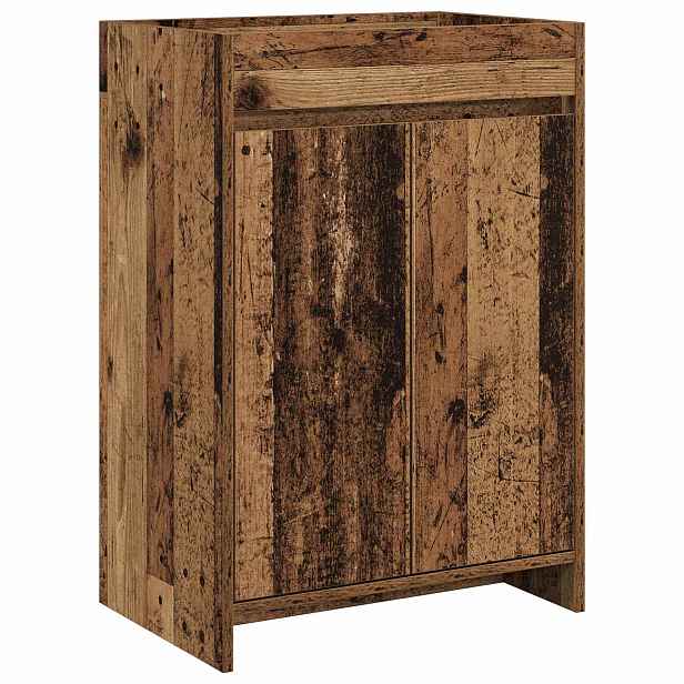 vidaXL Koupelnová skříňka pod umyvadlo Staré dřevo 56 x 37,5 x 81 cm