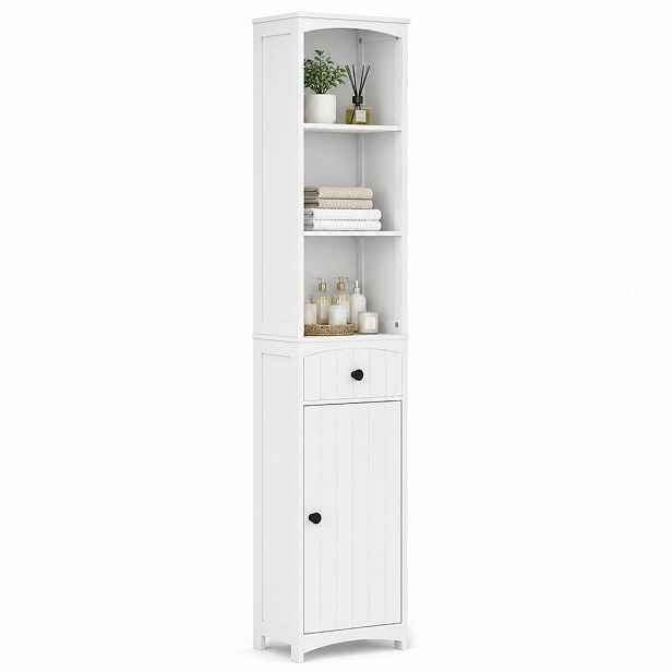 Modenvie VYSOKÁ skříňka 34/24/170,5 cm z MDF v bílé barvě
