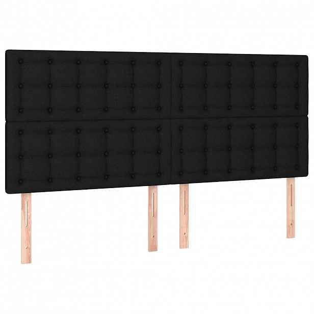 vidaXL Čelo postele černé 160x5x118/128 cm látkové