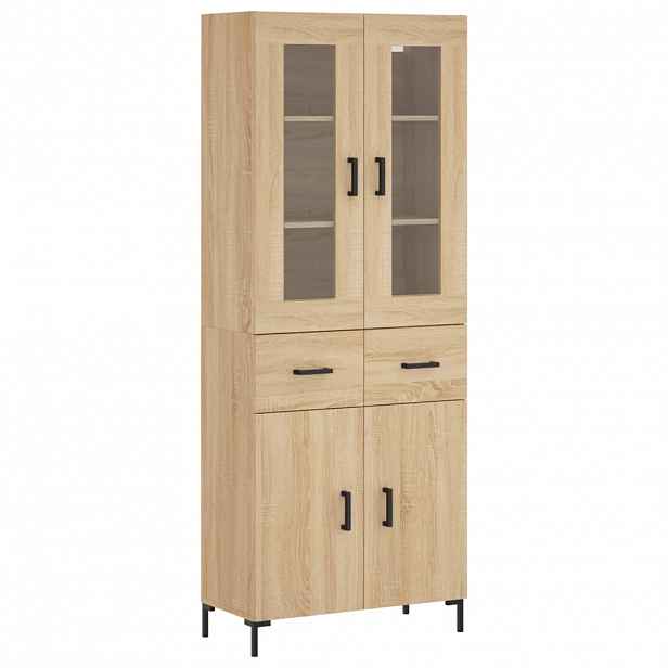 vidaXL Skříň highboard dub sonoma 69,5 x 34 x 180 cm kompozitní dřevo