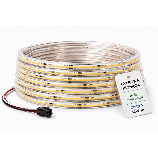 Led páska Cob termo IP67 24V 360d Magic Pixel Tekutá WS2811 digitální 10 m Cw