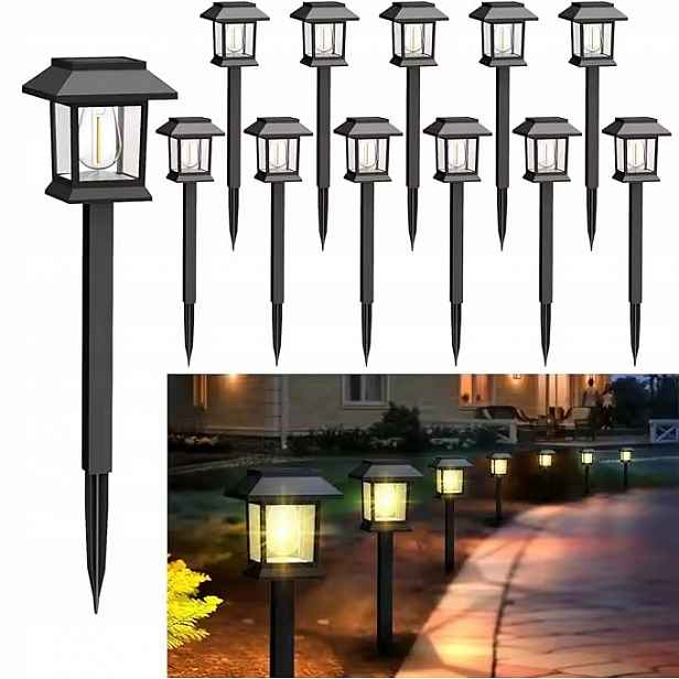 Solární zahradní lampa, 1 x Cob žárovka