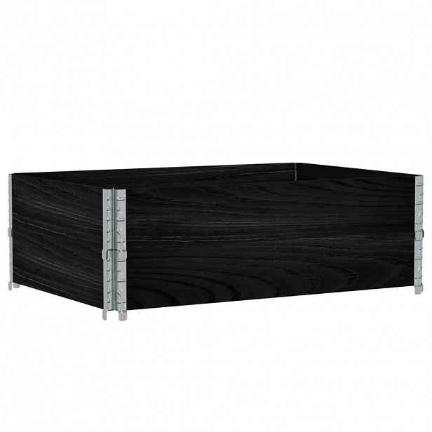 vidaXL Paletové nástavce 2 ks černé 120 x 80 cm masivní borové dřevo
