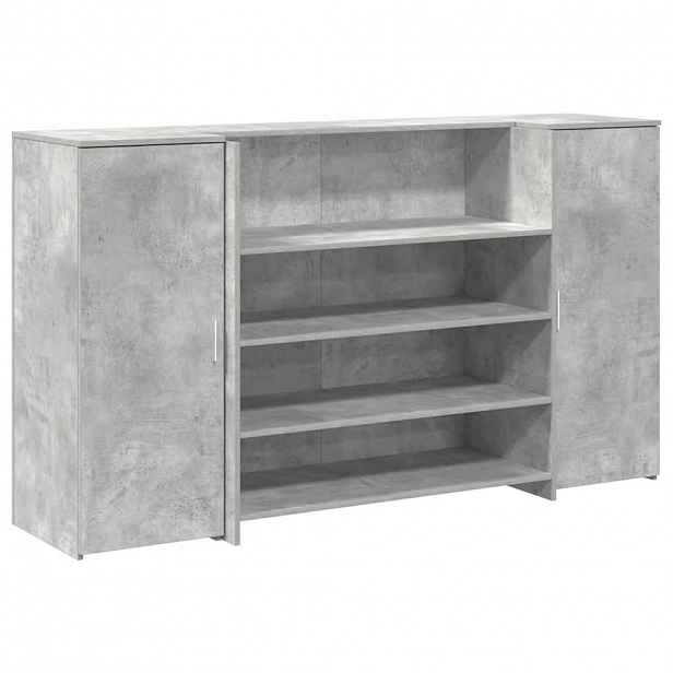 vidaXL Recepční stůl betonově šedý 180x50x103,5 cm kompozitní dřevo
