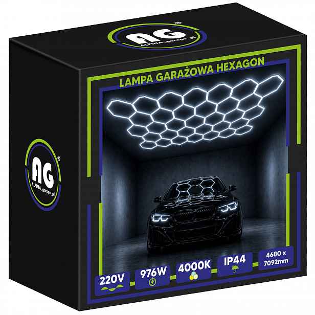 Led lampa Hexagon Stropní panel pro garáž dílnu 976W 6500K 468x709 Cm