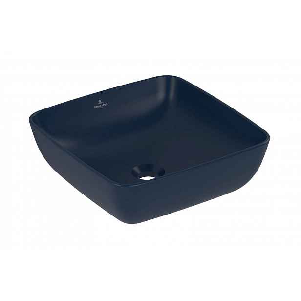 Villeroy & Boch Artis - Umyvadlo na desku 41x41 cm, bez přepadu, bez otvoru pro baterii, CeramicPlus, Nightfall 417841R6