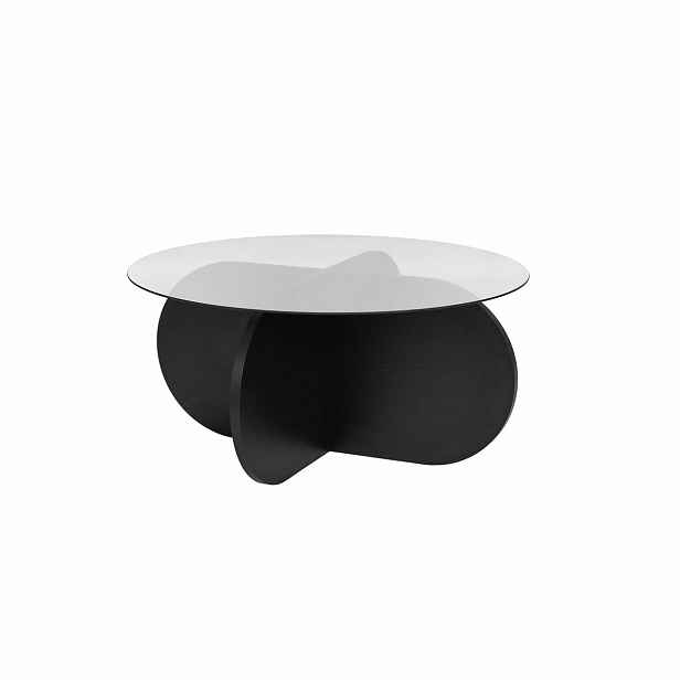 Konferenční stolek Aeris Black s tmavým sklem
