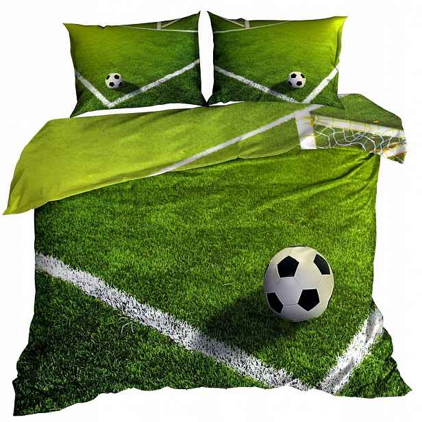 Povlečení 3D Bavlna Satén 160x200 Stadion