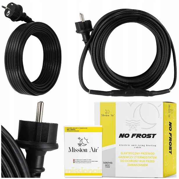Topný Kabel S Termostatem pro trubky okapové střechy 16W/m 2M
