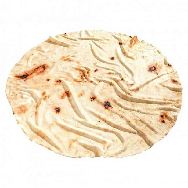 Velká Tortilla Deka Burrito Přehoz 180 x 180 cm Kulatý, Teplá A Útulná