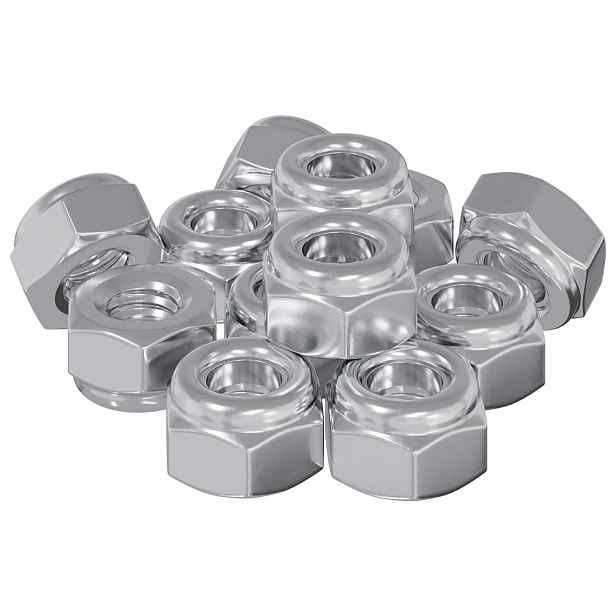 vidaXL Matice 9574 ks Stříbrná M6 x 10 mm Železo