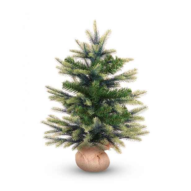 Umělý vánoční stromek 60 cm, smrček Penny s 2D a 3D jehličím v jutovém obalu