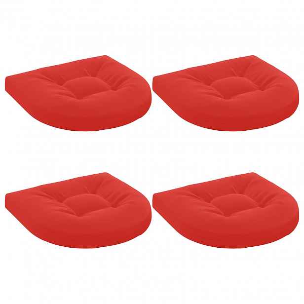 vidaXL Polstry ve 4 kusech 4 ks 100% polyester Červená 40 x 40 x 5 cm