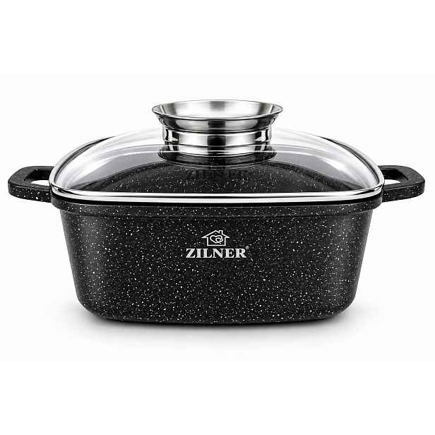 Hrnec Zapékací Mísa Mramorová Poklice 6,5L 28CM Zilner Premium