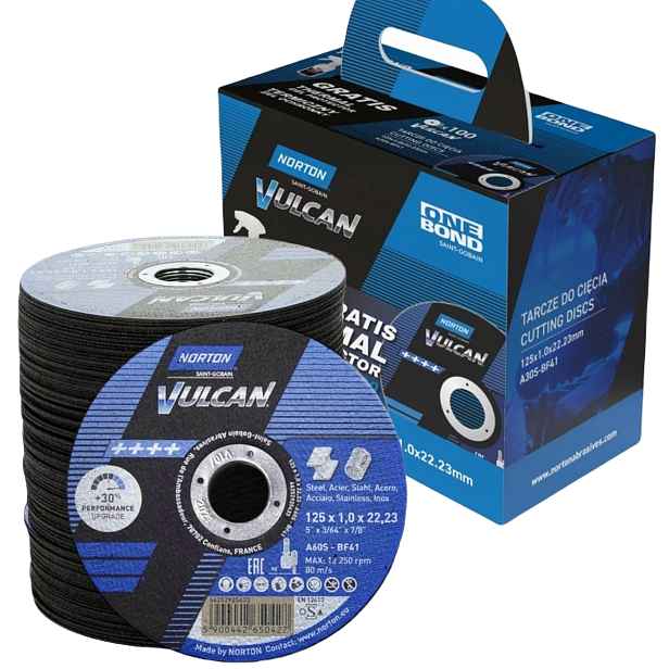 Kotouč Na Řezání Kovu Z Oceli Norton Vulcan 125x1,0 100 Ks