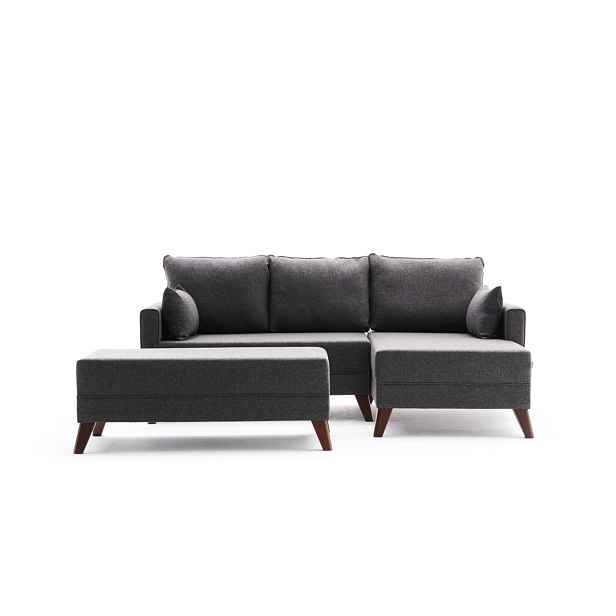 Rohová rozkládací pohovka Bella Mini Right Anthracite