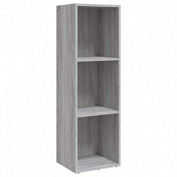 vidaXL Knihovna / TV skříňka šedá sonoma 36x30x114 cm kompozitní dřevo