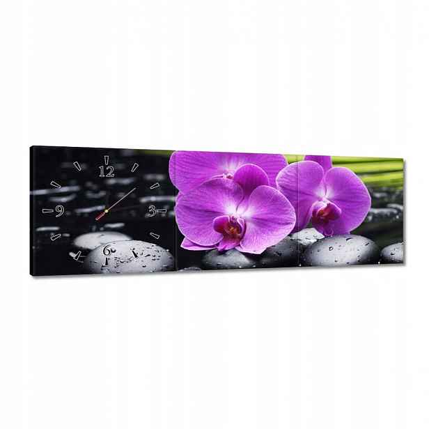 Hodiny 90x30 Orchidej na Valentýna