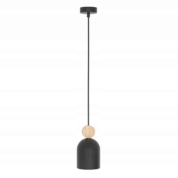 Emibig Mesi závěsná lampa černá dřevo 1xGU10 skandinávská