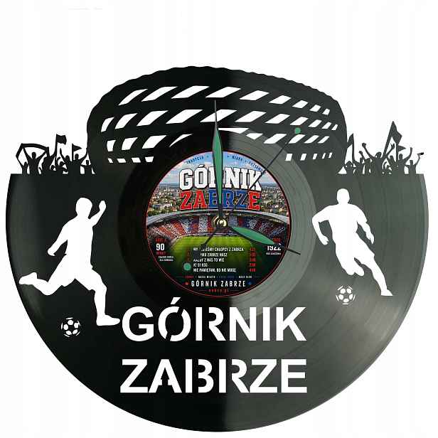 Horník Zabrze Nástěnné hodiny Vinylová deska Moderní dekorativní Dárek