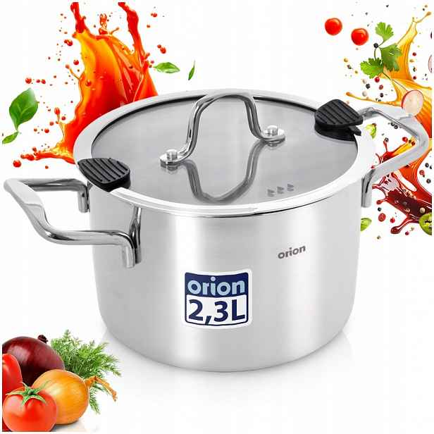 Hrnec Orion Venice s poklicí nerezový 18 cm 2,3L Premium
